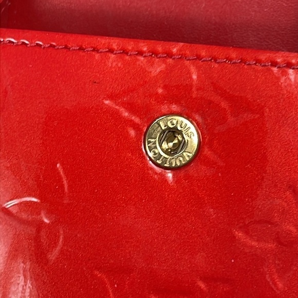 Louis Vuitton Monogram Vernis Green Cigarette Case Pochette TH0012 Rouge Red - Picture 12 of 16